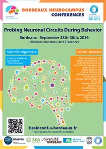 Exploration fonctionnelle des circuits neuronaux impliqués dans le comportement - 28-30 sept 2016