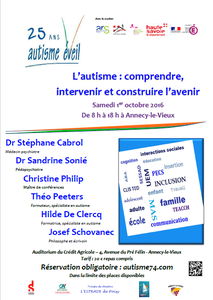 Colloque «L’autisme : comprendre, intervenir et construire l’avenir» - 1er oct 2016