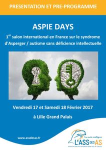 ASPIE DAYS - Syndrome d'Asperger/autisme sans déficience intellectuelle - 17-18 fev 2017