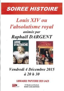 Soirée Louis XIV ou l'absolutisme royal