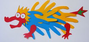 Handprint dragon