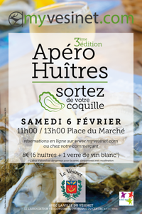 3ème édition de l'apéro Huîtres au Vésinet : samedi 6 février 2016