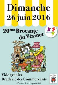 Dimanche 26 juin : Brocante du Centre du Vésinet
