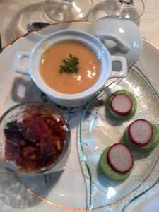 verrine mousse de jambon et tomates confites