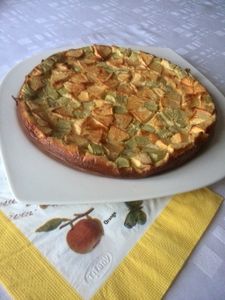 clafoutis pomme rhubarbe