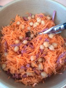 sauce de salade au thermomix et ses carottes râpées