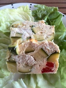 terrine de volaille aux courgettes et poivron