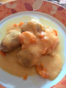 sot l'y laisse de dinde aux poireaux et carottes façon blanquette