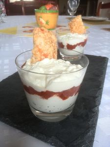 verrine chèvre et tomates confites