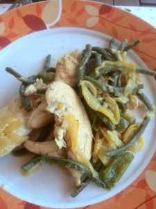 wok de poulet aux légumes du jardin
