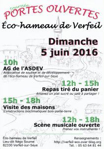 Portes ouvertes dimanche 5 juin 2016