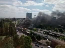 L’autoroute A1 fermée au niveau de la porte de la Chapelle suite à un incendie dans un camp rom