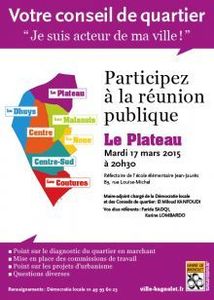 Conseil de quartier au Plateau mardi 17 mars à 20h30
