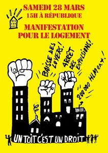 Le DAL appelle à manifester à Paris ce samedi 28 mars