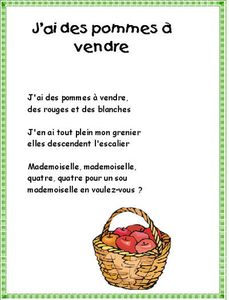 J'ai des pommes à vendre