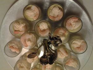 Verrines asperges/crevettes façon Sandrine