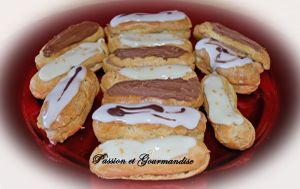 Eclairs Vanille, Café, Chocolat