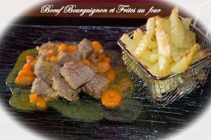Boeuf Bourguignon et Frites au four