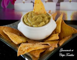 Guacamole et Chips Tortillas