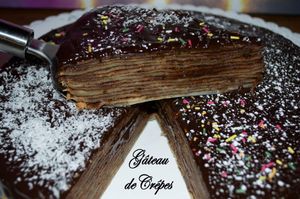 Gâteau de crêpes au chocolat