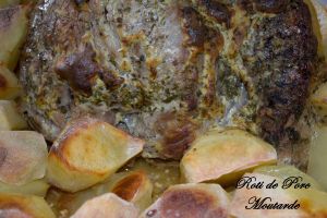 Roti de porc à la moutarde