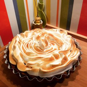 Ma tarte à la rhubarbe alsacienne meringuee