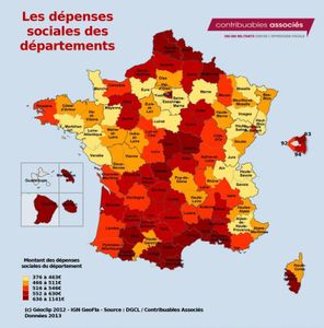 DÉPARTEMENTS : TOP 10 DES DÉPENSES SOCIALES PAR HABITANT