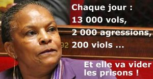 13 000 vols, 2 000 agressions et 200 viols par jour et le vidage des prisons va commencer …