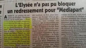 Selon le Canard enchaîné, l’Elysée n’a pas pu bloquer un redressement fiscal pour Mediapart