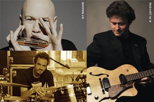Le trio Sylvain Luc / Olivier Ker Ourio / Matthieu Chazarenc au JazzClub du Thou le vendredi 13 mai à 21 h
