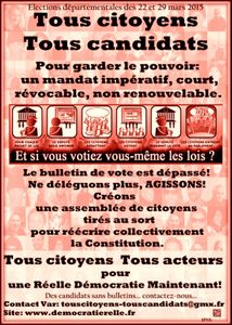 La contre élection départementale de mars 2015