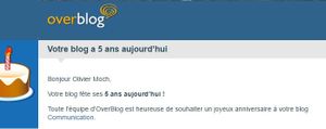Communication a 5 ans !