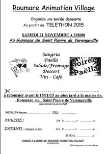 Soirée Paëlla au profit du Téléthon