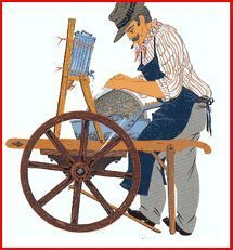 Le rémouleur au travail