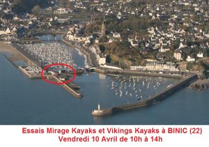 Essais de kayaks Vendredi 10 Avril à Binic