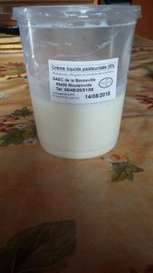 Lait et crème pasteurisé
