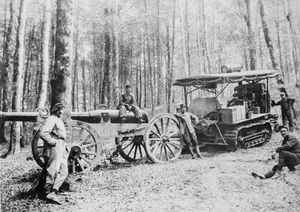 Tracteur Caterpillar Holt - Vosges 1916 - Armée française.