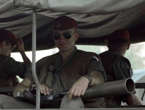 Avril 1983 - Beyrouth - Un parachutiste français (Copyright Wikimedia)