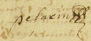 Signature de Pierre PELLARIN qui écrit PELARIN
