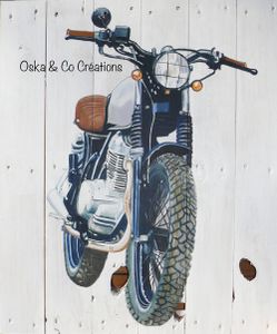 peinture acrylique sur palette en bois