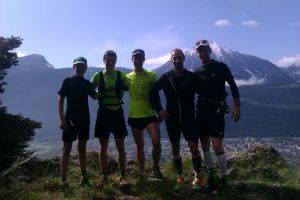 une partie de l'équipe à l'entrainement