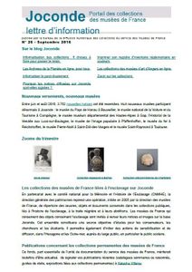 Nouvelle lettre d'information du portail Joconde