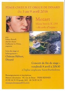 Stage choeur et orgue
