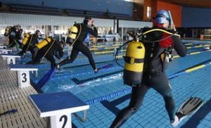 Il y a plongée sportive en piscine et il y a eu plongée sportive en mer