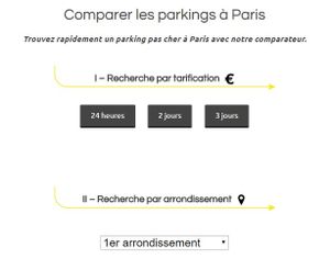 Notre comparateur de parkings parisiens