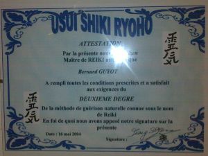 certificat de formation reiki 2eme degre