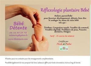 Ateliers de réflexologie plantaire pour bébé à Orléans