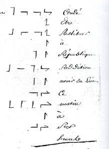 Dépêche annonçant la reprise de Condé le 30 août 1794.