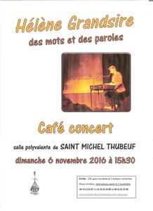 café concert le 6 novembre