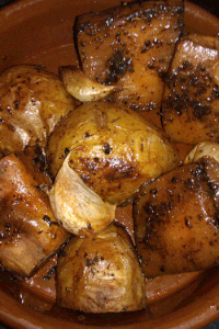 Patates douces et pommes de terre aux épices
